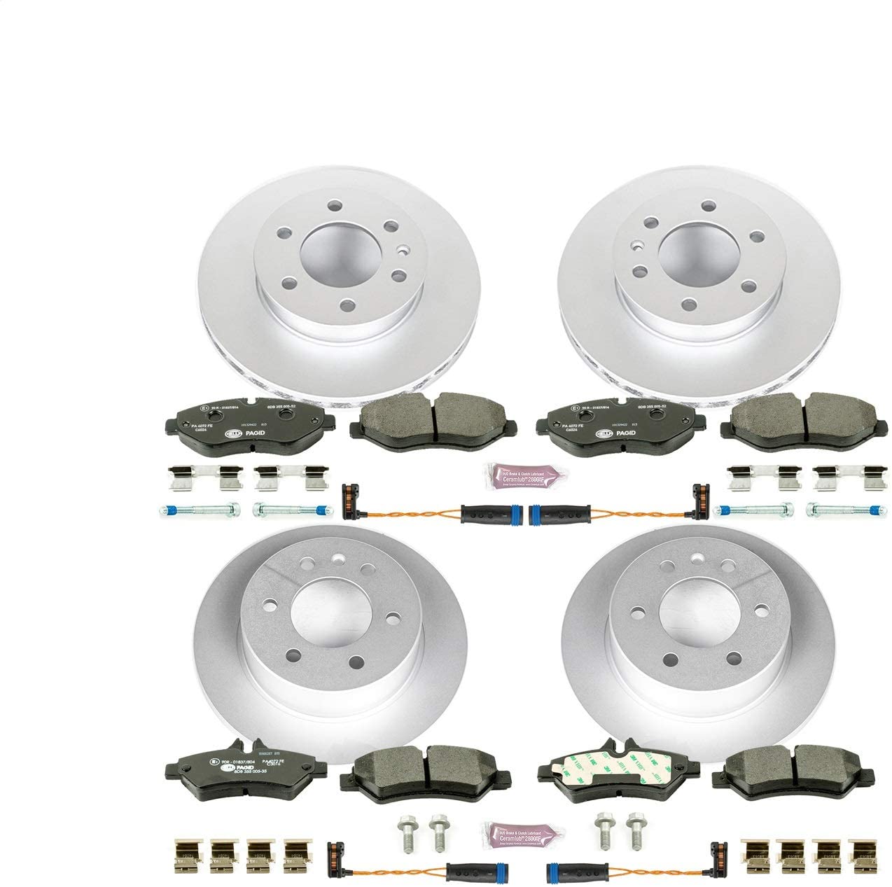 Power Stop ESK6235 Front & Rear Euro-Stop Brake Kit Mercedes