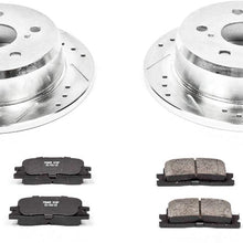 Power Stop K2418 Rear Brake Kit with Drilled/Slotted Brake Rotors and Z23 Evolution Ceramic Brake Pads