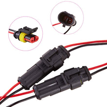 6 Kit 1 Pin and 6 Kit 2 Pin Car Waterproof Electrical Connector Plug with Wire for Car Motorcycle Quad Bike Truck Boat Marine