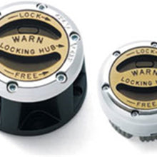 WARN 28739 Premium Manual Locking Hub with Zinc Aluminum Alloy Dial, Dual Seals and 27 Splines, Chrome, 1 Pair