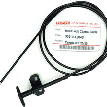 Nonstops Hood Bonnet Lock Release Control Cable Black Fits Toyota Corolla 1970 1974