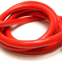 HPS 1/4" ID Red high temp reinforced silicone heater hose 10 feet roll, Max Working Pressure 85 psi, Max Temperature Rating: 350F, Bend Radius: 1"