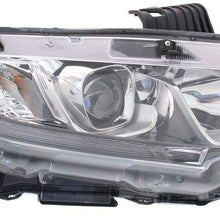 New Right Passenger Side Halogen Headlight Assembly For 2016-2018 Honda Civic Sedan/Coupe/Hatchback Models HO2503173