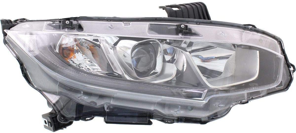 New Right Passenger Side Halogen Headlight Assembly For 2016-2018 Honda Civic Sedan/Coupe/Hatchback Models HO2503173