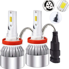 Mega Racer H11 6000K Ultra Bright White (Low Beam Headlight) CREE COB C6 LED Xenon Kit 7600LM 72W Auto USA Automotive