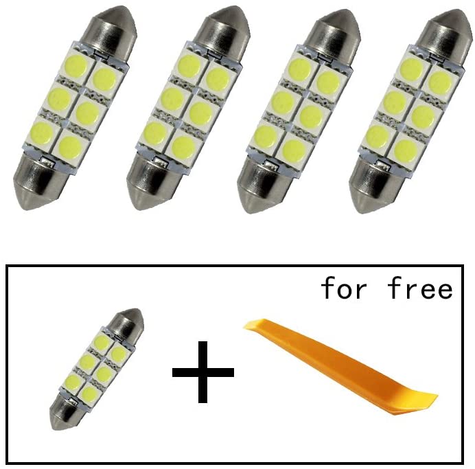 Car Led Bulbs Led Interior Lights Car Led Lights 39mm 6LED 5050SMD White 2pcs