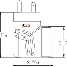 AC WORKS EV Charging Adapter for Tesla Use (14-30 30A 4-Prong Dryer to 50A RV/Tesla)