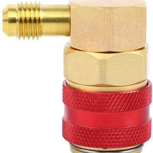 Ridgeyard R134A Adapter Fittings Quick Coupler High Low AC Condition Manifold Gauge Hose Conversion kit, 1/4" SAE HVAC
