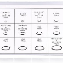 Cuque 18 Sizes 270Pcs O-ring Box O-Ring Tools Set Assortment Car Auto Vehicle Repair Car Air Conditioning Rubber O-Ring Tools HNBR Seals Assortment Kit Green
