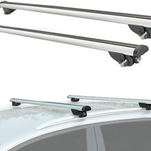 OMAC Roof Racks Lockable Cross Bars Carrier Cargo Racks Rail Aluminium Silver Set 2 Pcs. for Mini Clubman Cooper 2015-2021