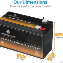 SLA Replacement Battery for 12V 9AH Battery- Battery For APC RBC GP1272 PS1270 ES7-12- AGM SLA Battery- Chrome Battery