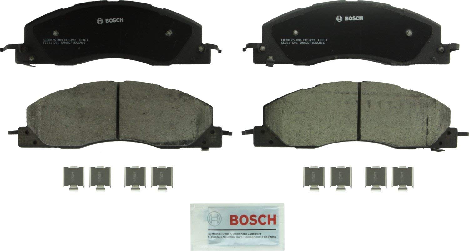 Bosch BC1399 QuietCast Premium Ceramic Disc Brake Pad Set For Dodge: 2009-2010 Ram 2500, 2009-2010 Ram 3500; Ram: 2011-2017 2500, 2011-2017 3500; Front