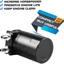 Ruien 0046 Polish Baffled Universal Aluminum Oil Catch Can Reservoir Tank Black