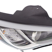 Headlight Assembly Compatible with 2015-2017 Hyundai Sonata Halogen Passenger and Driver Side