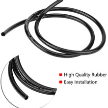 Fuel Line,Motorcycle Universal Non Braided Rubber Fuel Line Hose Petrol Oil Pipe 1m Long Car Accessories Black