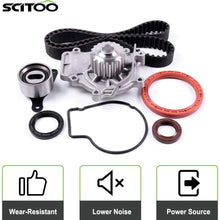 Engine Timing Part Belt Set Timing Belt Kits, SCITOO fit HONDA PRELUDE Si 2.0L 2.1L 1988-1991 Replacement Timing Tools with Water Pump B20A5 B21A1