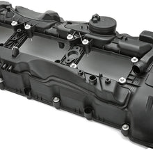 Engine Valve Cover Kit with Oil Cap & Gasket & Spark Plug Seals & Bolts Compatible with BMW 2011-2014 135i 335i 535i xDrive 640i 740i X3 X5 Engine N55 2.0L 2.5L 3.0L 4.4L 6.0L Part# 11127570292