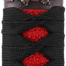 TKSE Universal Japanese Sword Car Gear Shift Lever Knob Shifter with 4 Adapters Black + Red