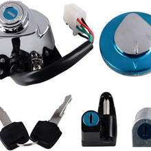 Ignition Fuel Gas Cap Steering Lock Set + 2 Keys Fit Honda Shadow VLX 600 VT600 VT400 VT750 Steed VLX400