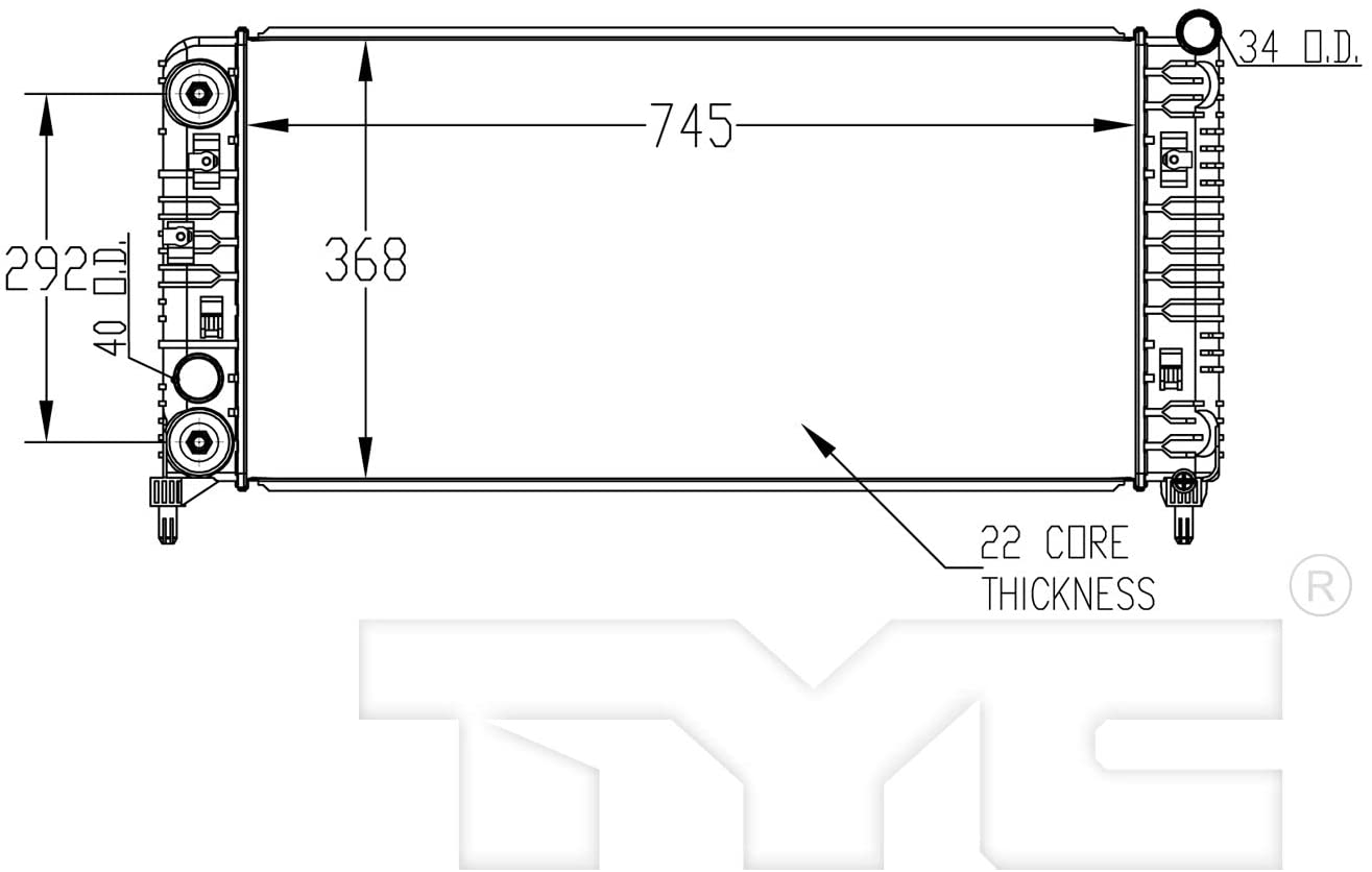 TYC 13326 Chevrolet Impala Replacement Radiator