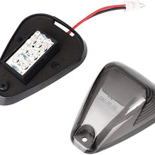 5pcs Amber Lens Amber LED Cab Roof Marker Lights, KOMAS Roof Top Lamp Clearance Running Light Replacement for Truck SUV Ford 1999-2016 E/F (Smoked Lens & Amber LED)