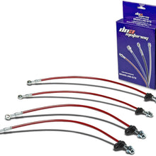 Replacement for Celica Stainless Steel Hose Brake Line Set (Blue) - Rear Disc ST204