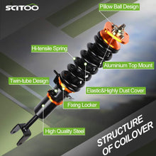 Scitoo Coilover Suspensions Shock Struts Kits Assembly Full Set Shocks Struts Kits fit 2003-2008 I-nfiniti G35(Only Coupe Model)/2003-2009 N-issan 350Z