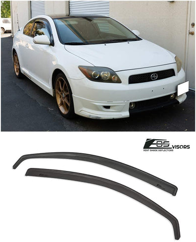 Extreme Online Store for 2005-2010 Scion tC Gen 1 | EOS Visors in-Channel Style JDM Smoke Tinted Side Vents Window Deflectors Rain Guard