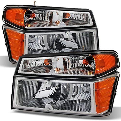 For Chevy Colorado/GMC Canyon Headlights + Parking Lights Replacement Driver + Passenger Side Pair Set