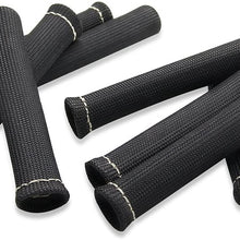Car 1200 Degree Spark Plug Wire Boots Heat Shield Protector Sleeve Cover fit for SBC BBC 350 454 8PCS by Shinehome