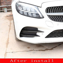Tianrui Crown 4pcs Carbon Fiber ABS Car Front Lamp Decoration Strips Trim for MercedesBenz C Class W205 C180 C260 C300 2019 Year Accessories (Carbon Fiber)