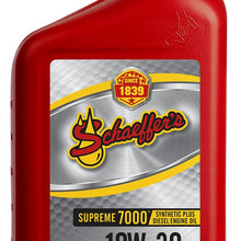 Schaeffer Manufacturing Co. 0711-012S Supreme 7000 Synthetic Plus Diesel Engine Oil, 10W-30, 1 quart