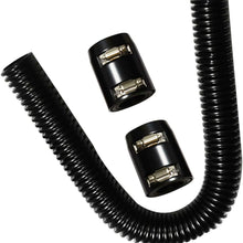 ay-autoparts 36" Chrome Stainless Steel Flexible Radiator Hose Kit w/ Polished Aluminum Dress Caps+1-3/4" ID Sleaves+1-1/4"&1-1/2" ID Reducers+Hose Clamps Universal Black