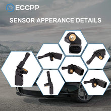 ECCPP Rear Left Right ABS Wheel Speed Sensor ABS Sensor Brake Sensor Fit for Audi A3/A3 Quattro/TT, VW Jetta/Beetle/Passat/Tiguan/Golf/GTI/Passat/R32 ALS468 ALS469 Set of 2