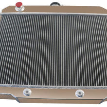 ALLOYWORKS 3 Row All Aluminum Radiator For 1972-1986 Jeep CJ CJ5 CJ7 Chevy Small Block SBC Swap V8 AT/MT