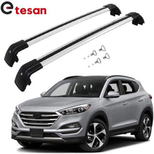 2 Pieces Cross Bars Fit for Hyundai Tucson 2015 2016 2017 2018 2019 2020 Silver Cargo Baggage Luggage Roof Rack Crossbars