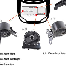 DNJ MMK1067 Complete Engine Motor & Transmission Mount kit for 2007-2015 Chrysler, Mitsubishi, Dodge Caliber, Lancer, Outlander Sport DOHC 2.0L, 2.4L 1.8L
