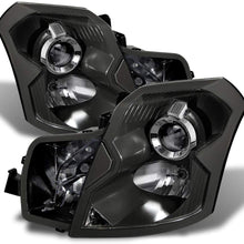 VIPMOTOZ Black Housing OE-Style Projector Headlight Headlamp Assembly For 2003-2007 Cadillac CTS Halogen Model, Driver & Passenger Side