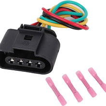 4 Packs Ignition Coil Connector Plug Harness Pigtail Harness Replacement for VW, Volkswagen Audi 1.8T, 2.0T, 2.5L, 3.2L, 4.2L Vehicles