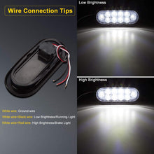 LIMICAR 4 RED 2 White 6" Oval LED Trailer Tail Lights Kit 10-LED Stop Turn Brake Reverse Back UP Marker Tail Light for Truck Trailer Trail Bus RV Jeep 2 Pack