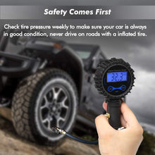 A ABIGAIL Digital Tire Inflator with Pressure Gauge 250 PSI Air Chuck and Compressor Accessories w/Rubber Hose Lock on Air Chuck and Quick Connect Coupler