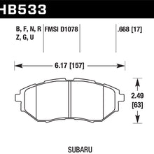 Hawk Performance HB533F.668 HPS Performance Ceramic Brake Pad