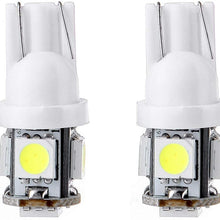 cciyu 6 Pack White PC168 T10 LED Cluster Gauge Dash Light Bulb W/Twist Lock
