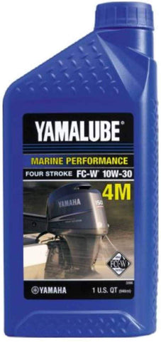 Yamaha Yamalube 4M Outboard FC-W 10W-30 Four Stroke Engine Oil One Quart