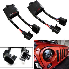 iJDMTOY (2) H4-To-H13 For Jeep Wrangler JK Anti-Flicker Decoders Fit Any 7-Inch Round LED Headlight Systems