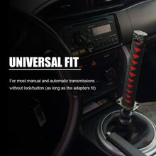 RYANSTAR Katana Shift Knob Samurai Sword Gear Shifter with 4 Adapters Universal Fit for Manual Cars Most Automatic Cars with 4 Adapters Black+Red