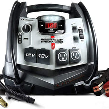 Schumacher SJ1332 1200 Peak Amp Jump Starter and Air Compressor with 12V USB Portable Power Ports