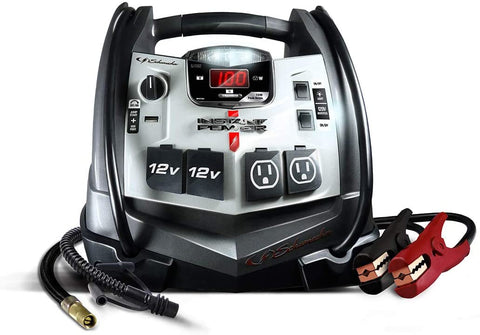 Schumacher SJ1332 1200 Peak Amp Jump Starter and Air Compressor with 12V USB Portable Power Ports