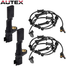 AUTEX 4pcs Front & Rear ABS Wheel Speed Sensor ALS1918 ALS1932 68003281AA Compatible with Jeep Wrangler Rubicon 3.8L & Sahara 3.8L & Unlimited Rubicon 3.8L 2007 2008 2009 2010 2011 2012 2013 2014