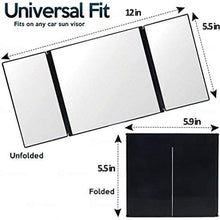 Car Folding Visor Vanity Mirror-Zone Tech Makeup Travel-Cosmetic Tri -Fold Universal Auto Mirror